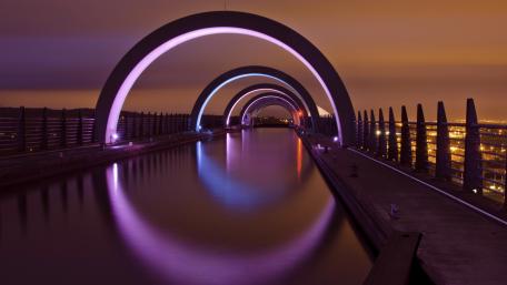 Falkirk Wheel boat lift wallpaper