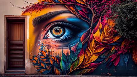 Vivid Gaze - A Portal to Artistic Imagination wallpaper