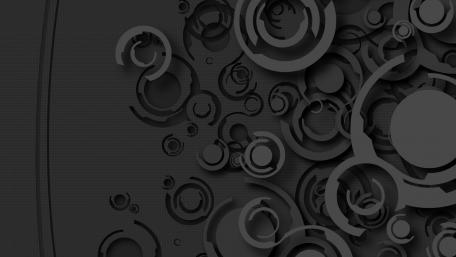 Monochrome Circle Symphony in Gray Pattern wallpaper