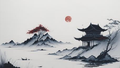 Mystical Eastern Mountains at Twilight wallpaper