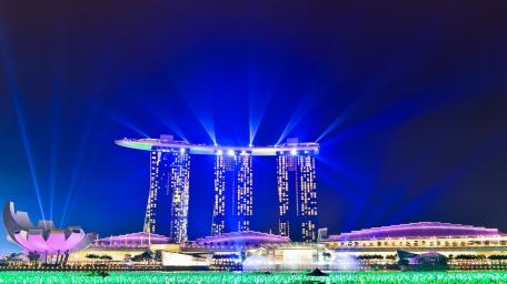 Marina Bay Sands light show wallpaper