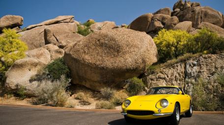 Yellow Ferrari 275 wallpaper