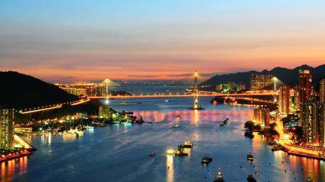 Hong Kong sunset wallpaper