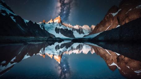 Milky Way Reflections in Mountain Lake wallpaper