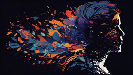 Vibrant Silhouette of Expression in Motion wallpaper