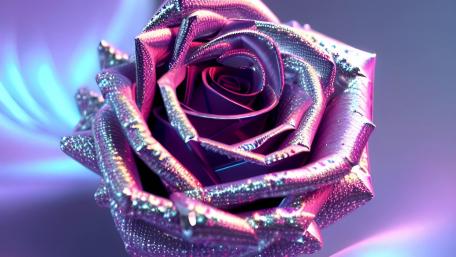 Elegant Glimmering Rose in Digital Art Style wallpaper