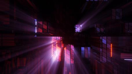 Futuristic Lights in Abstract Geometry wallpaper