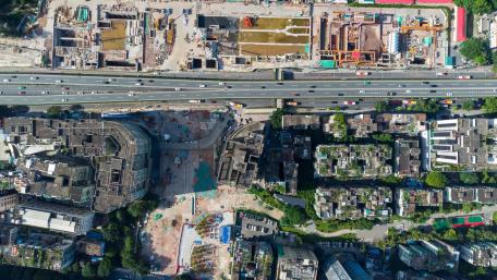 Caihongqiao Station of the Guangzhou Metro Under Construction wallpaper