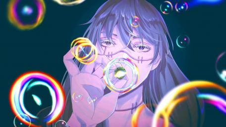 Floating Dreams in a Bubble Wonderland wallpaper