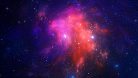 Cosmic Pink Nebula in the Galaxy wallpaper