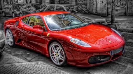 Stylish Red Ferrari F430 Wallpaper wallpaper