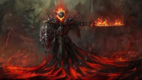 Flaming Demon Lord wallpaper