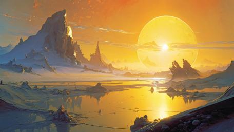 1960s sci-fi planet wallpaper