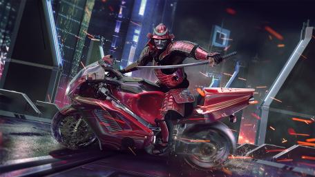 Cyber Renraku Red Samurai wallpaper