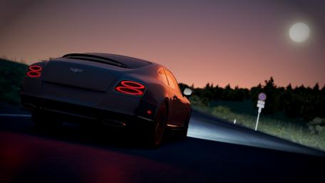 Sleek Bentley Under a Twilight Sky wallpaper