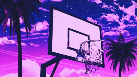 Neon Slam Dunk Dreams wallpaper