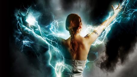 Witch in Electric Power Surge wallpaper