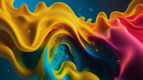 Fluid Harmony in Vivid Waves wallpaper