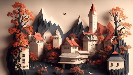 Mountain Village wallpaper