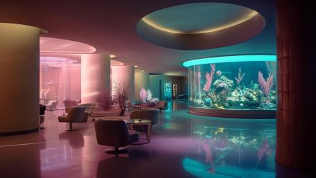 Aquatic Elegance in Modern Interiors wallpaper