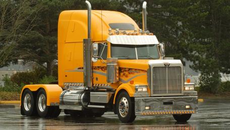 Vibrant Yellow Truck Wallpaper for Truck Lovers wallpaper