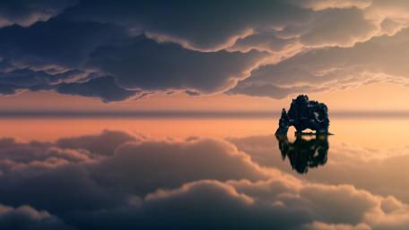Hvitserkur troll rock wallpaper