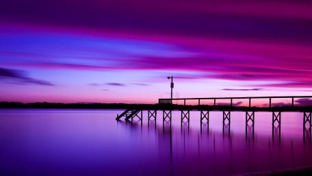 Purple Dreams over Tranquil Waters wallpaper