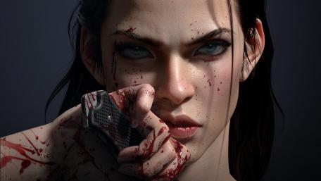 Warrior Girl with a Scarred Past wallpaper