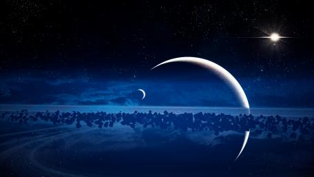 Ethereal Night on an Alien World wallpaper