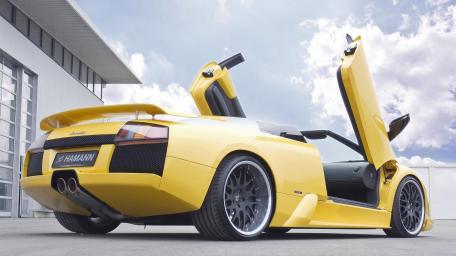 Sleek Yellow Lamborghini Murcielago Wallpaper wallpaper