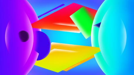 Vibrant Geometric Harmony in Abstract Art wallpaper