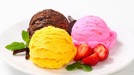 Delicious Ice Cream Trio for Your Screen wallpaper