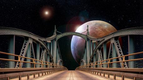 Mystical Bridge to Another World wallpaper