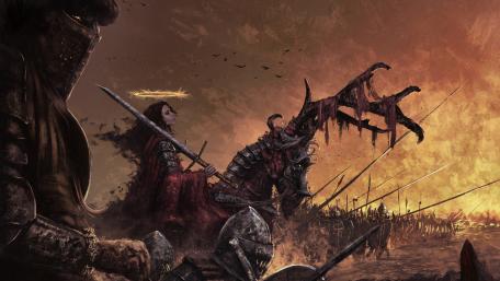 Epic Battle in a Fantasy Realm wallpaper