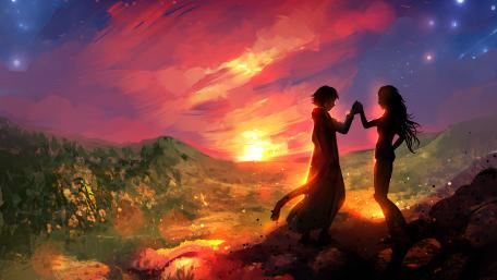 Meetings above the horizon wallpaper