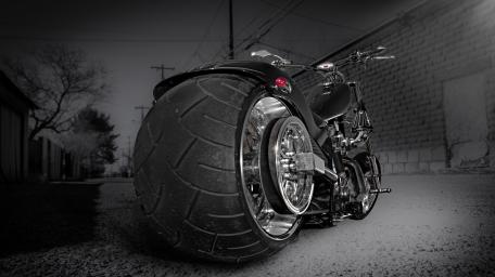 Monochrome Power on Two Wheels wallpaper