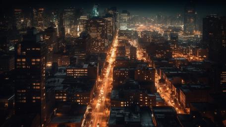 New York City night view wallpaper