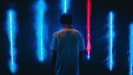 Neon Lights in a Fantasy Realm wallpaper