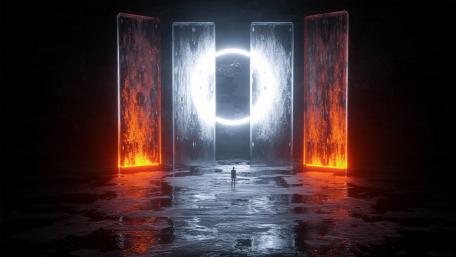 Portal to a Futuristic Realm wallpaper