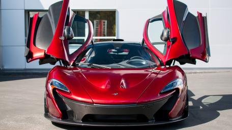 Ultimate McLaren P1 Wallpaper with Iconic Butterfly Doors wallpaper