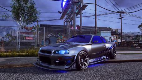 Sleek Silver Sports Car in Urban Setting 4K Wallpaper wallpaper
