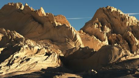 Majestic Desert Mountain Peaks Rising High wallpaper