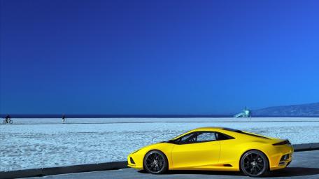 Vibrant Lotus Elan by the Beach Shoreline Dreamscape wallpaper