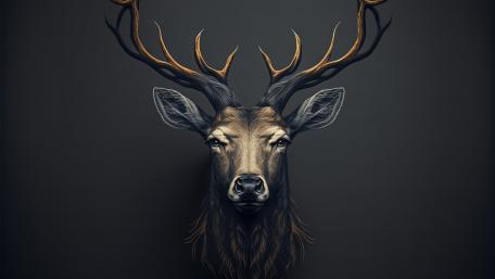 Majestic Deer Fantasy Art wallpaper