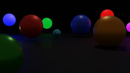 Vibrant 3D Spheres in Abstract Space wallpaper