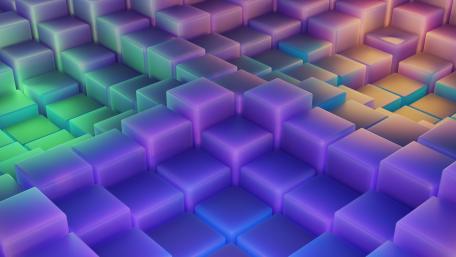 Colorful 3D Cubes Symphony in 4K wallpaper