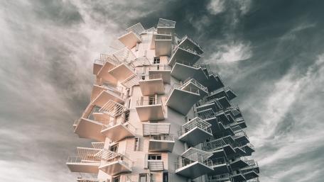 Urban Geometric Marvels in the Sky wallpaper