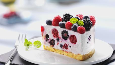 Berry Delight Cheesecake Wallpaper wallpaper