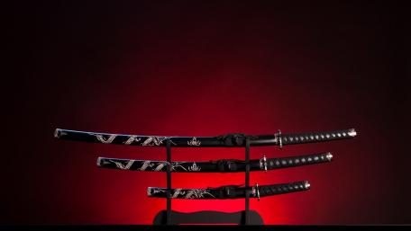 Elegance of Sharpness: Japanese Katana Display wallpaper