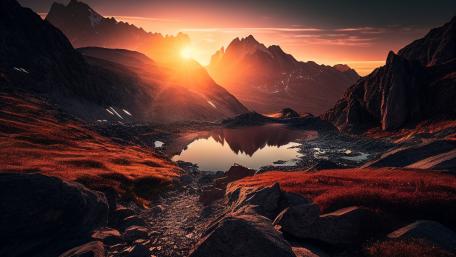 Alpine Sunrise Majesty wallpaper